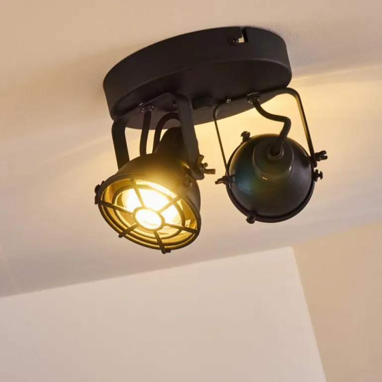 Plafonnier Jonsered Noir, 2 lumières