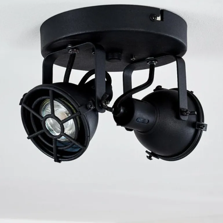 Plafonnier Jonsered Noir, 2 lumières