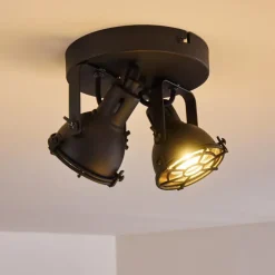 Plafonnier Jonsered Noir, 2 lumières