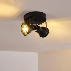 Plafonnier Jonsered Noir, 2 lumières