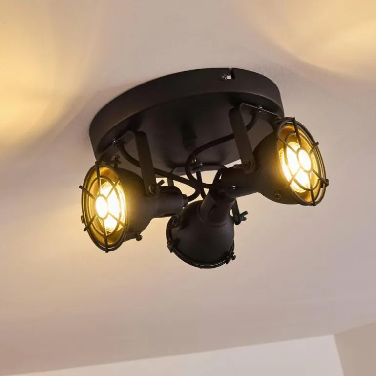 Plafonnier Jonsered Noir, 3 lumières