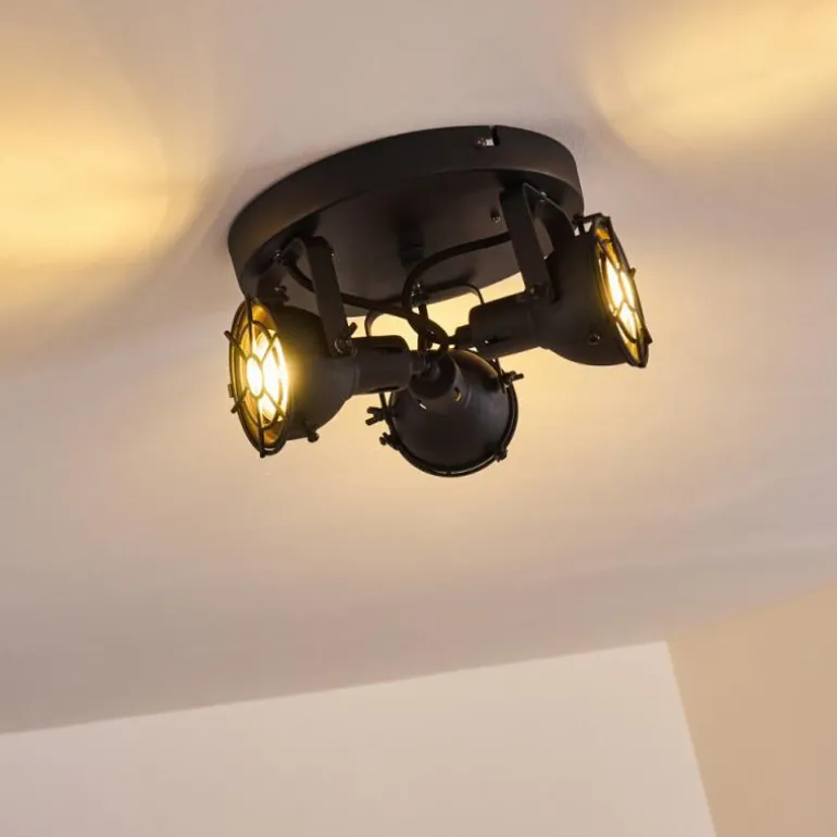 Plafonnier Jonsered Noir, 3 lumières