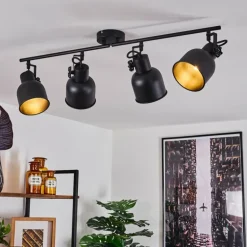 Plafonnier Juliboy Noir, 4 lumières