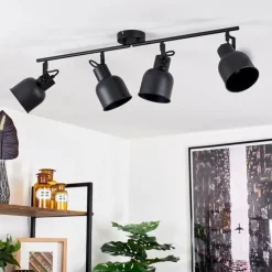 Plafonnier Juliboy Noir, 4 lumières