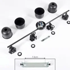 Plafonnier Juliboy Noir, 4 lumières