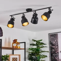Plafonnier Juliboy Noir, 4 lumières