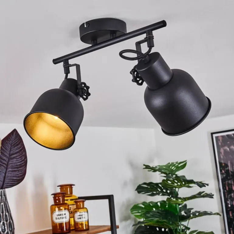 Plafonnier Juliboy Noir, 2 lumières