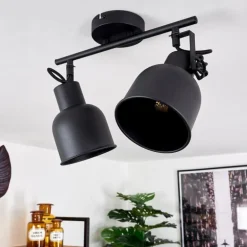 Plafonnier Juliboy Noir, 2 lumières
