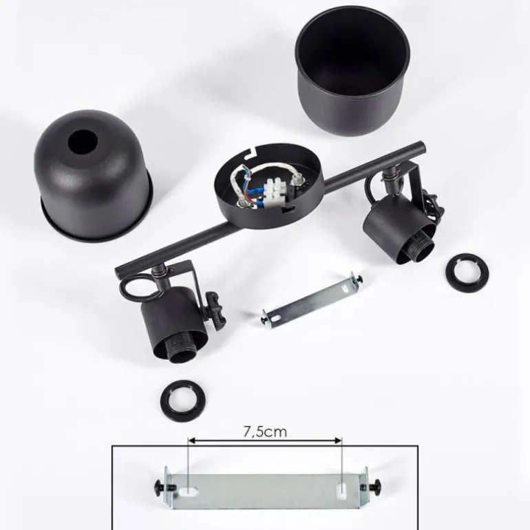 Plafonnier Juliboy Noir, 2 lumières