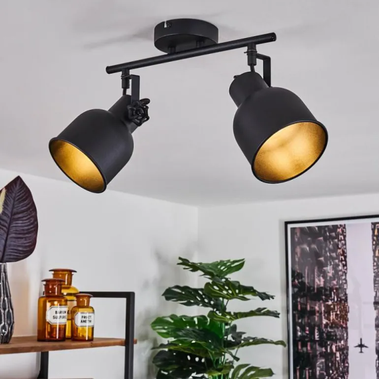 Plafonnier Juliboy Noir, 2 lumières