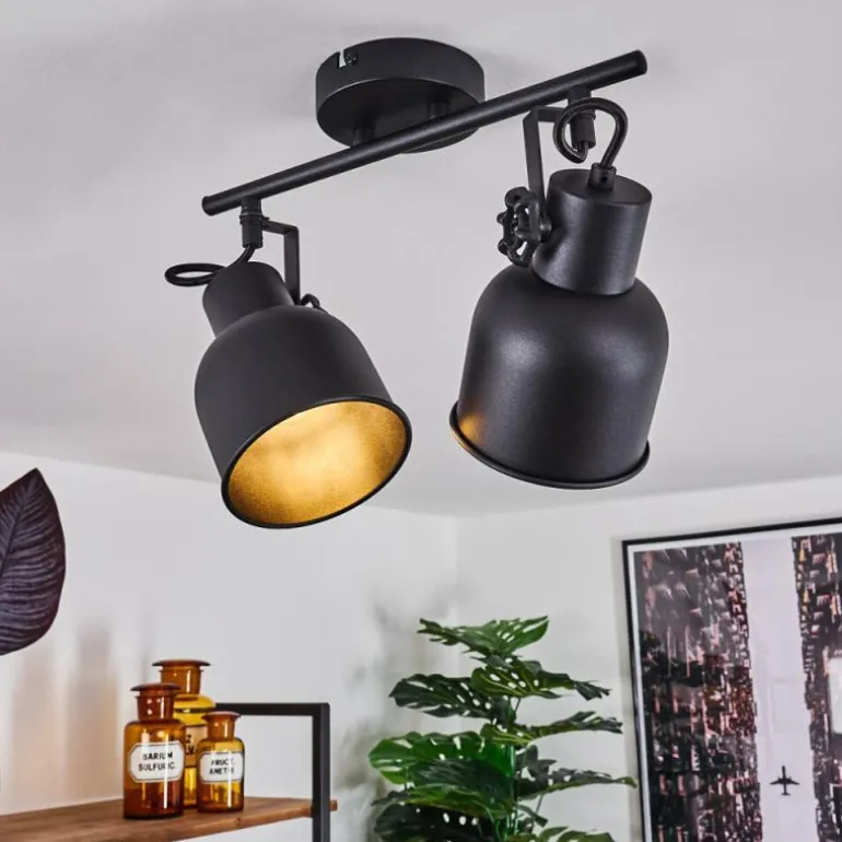Plafonnier Juliboy Noir, 2 lumières