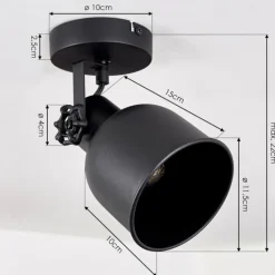Plafonnier Juliboy Noir, 1 lumière