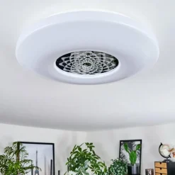 Plafonnier Kaas LED Chrome, Blanc, 1 lumière