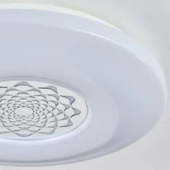 Plafonnier Kaas LED Chrome, Blanc, 1 lumière