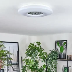 Plafonnier Kaas LED Chrome, Blanc, 1 lumière