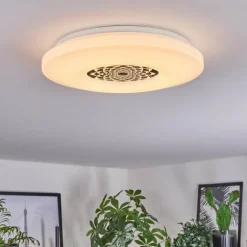 Plafonnier Kaas LED Chrome, Blanc, 1 lumière