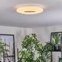 Plafonnier Kaas LED Chrome, Blanc, 1 lumière