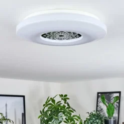 Plafonnier Kaas LED Chrome, Blanc, 1 lumière