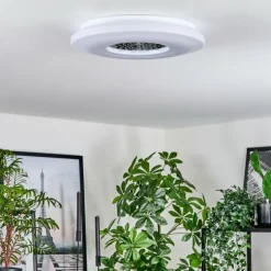 Plafonnier Kaas LED Chrome, Blanc, 1 lumière