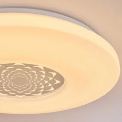 Plafonnier Kaas LED Chrome, Blanc, 1 lumière