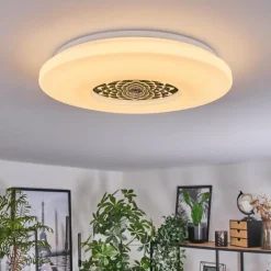 Plafonnier Kaas LED Chrome, Blanc, 1 lumière