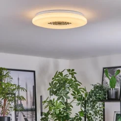 Plafonnier Kaas LED Chrome, Blanc, 1 lumière