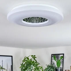 Plafonnier Kaas LED Chrome, Blanc, 1 lumière