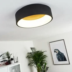 Plafonnier Kampal LED Noir, 1 lumière
