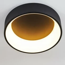 Plafonnier Kampal LED Noir, 1 lumière