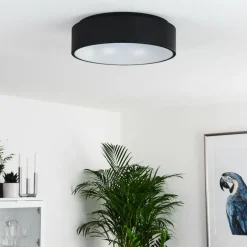 Plafonnier Kampal LED Noir, 1 lumière