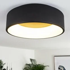 Plafonnier Kampal LED Noir, 1 lumière