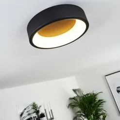 Plafonnier Kampala LED Noir, 1 lumière