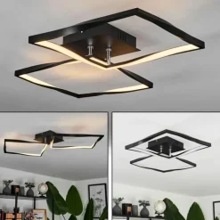 Plafonnier Kanchung LED Noir, 1 lumière