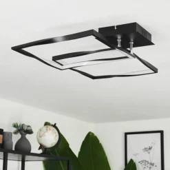 Plafonnier Kanchung LED Noir, 1 lumière