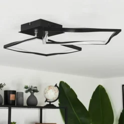 Plafonnier Kanchung LED Noir, 1 lumière