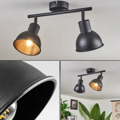 Plafonnier Kansela Noir, 2 lumières