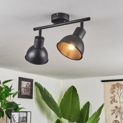 Plafonnier Kansela Noir, 2 lumières