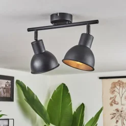 Plafonnier Kansela Noir, 2 lumières
