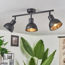 Plafonnier Kansela Noir, 3 lumières