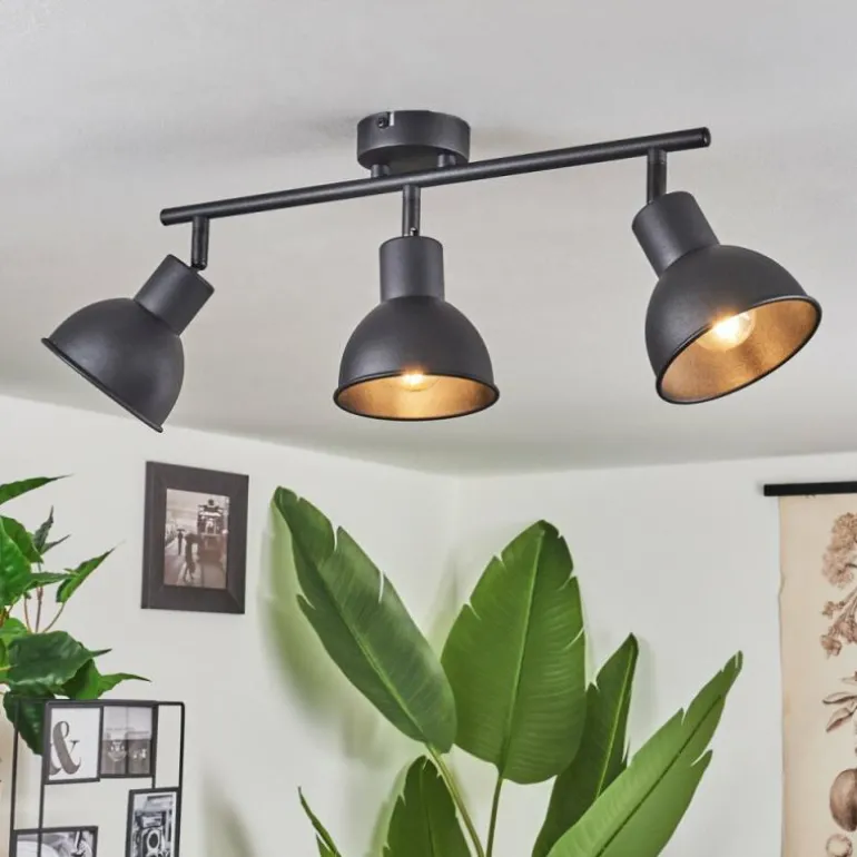 Plafonnier Kansela Noir, 3 lumières