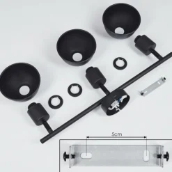 Plafonnier Kansela Noir, 3 lumières