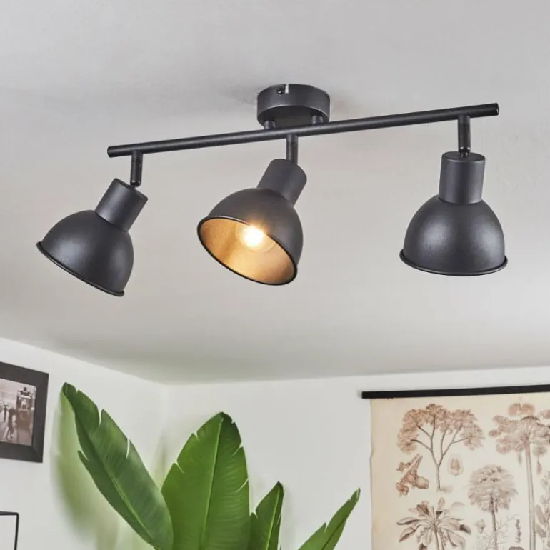 Plafonnier Kansela Noir, 3 lumières
