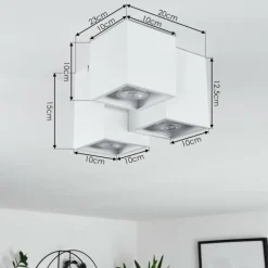 Plafonnier Karaka Blanc, 3 lumières