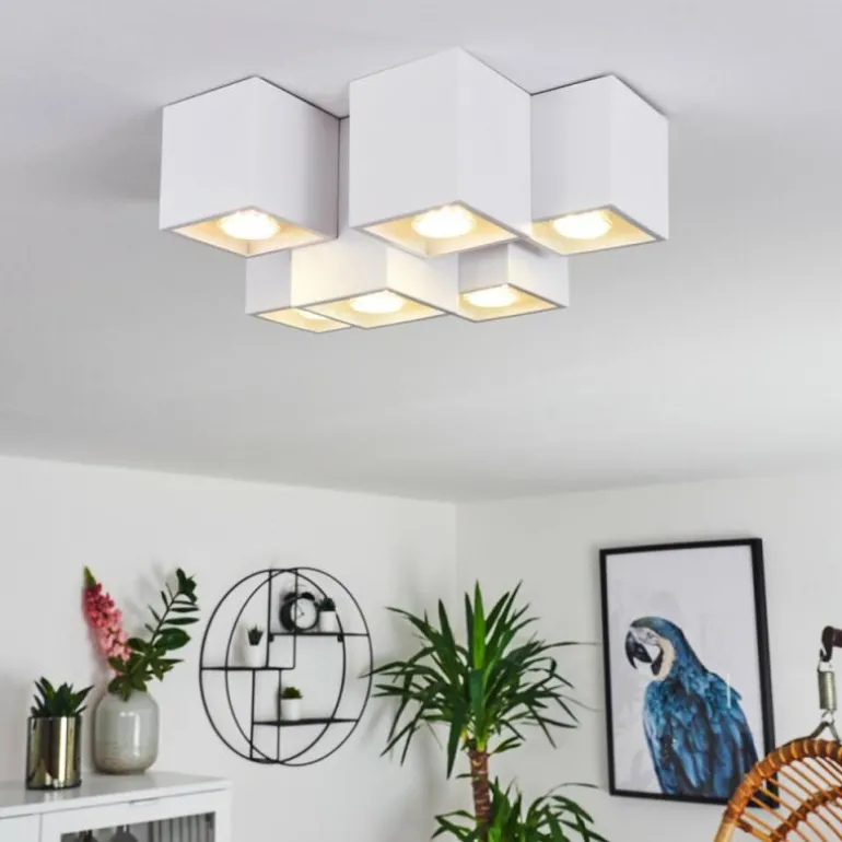Plafonnier Karaka Blanc, 6 lumières