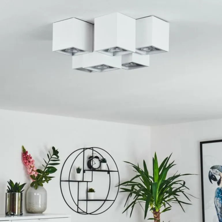 Plafonnier Karaka Blanc, 6 lumières