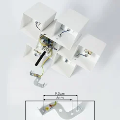 Plafonnier Karaka Blanc, 6 lumières