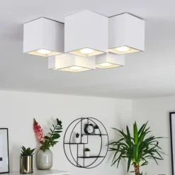 Plafonnier Karaka Blanc, 6 lumières