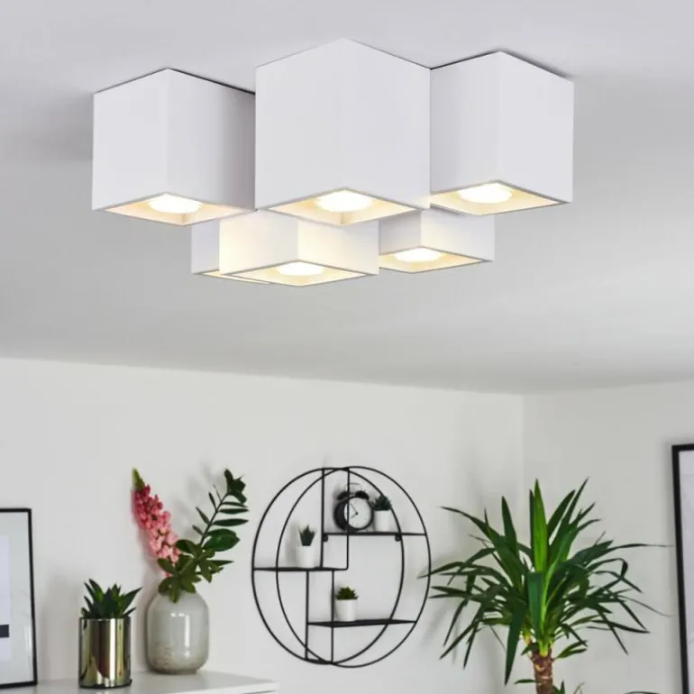 Plafonnier Karaka Blanc, 6 lumières
