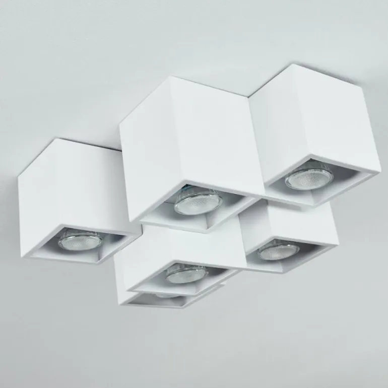 Plafonnier Karaka Blanc, 6 lumières