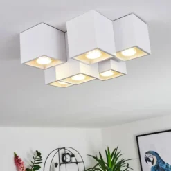Plafonnier Karaka Blanc, 6 lumières